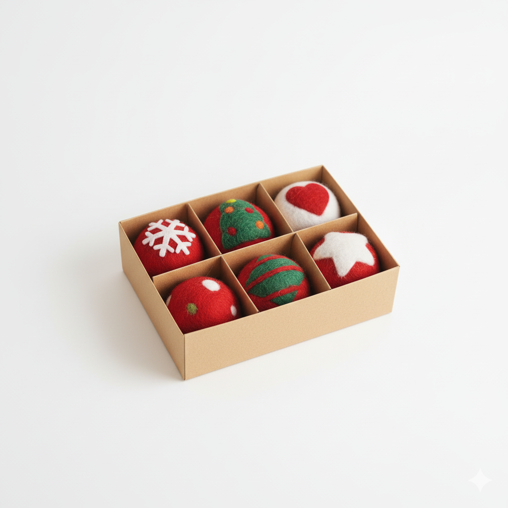 Weihnachtskugeln Filz