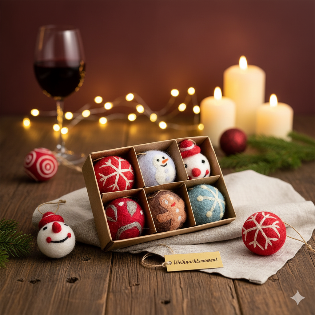 Weihnachtskugeln Filz
