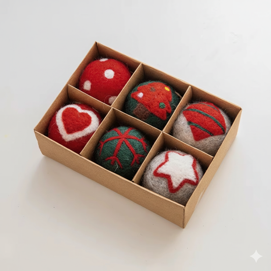 Weihnachtskugeln Filz